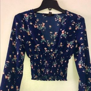 BLUE FLORAL BLOUSE